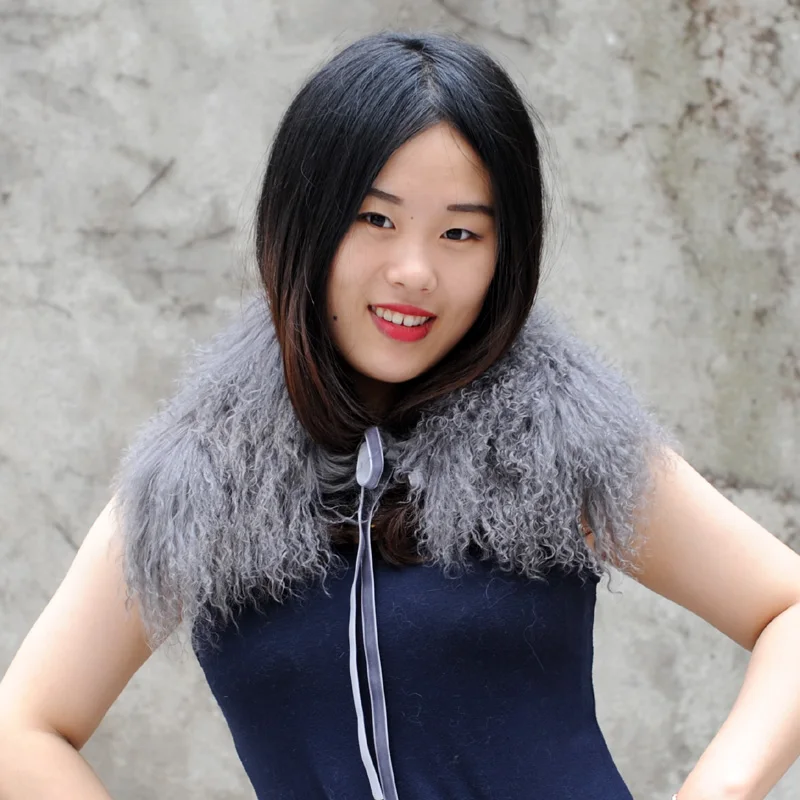 Оригинальный Тибетский воротник из овечьей шерсти Прямая доставка|tibetan lamb fur|fur