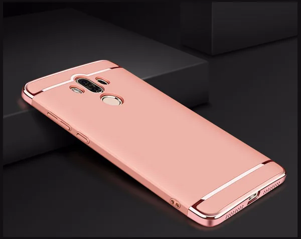 Huawei mate 9 чехол Роскошный 3в1 автомобильный держатель магнитное кольцо-кронштейн Пряжка подставка чехол для телефона s для huawei mate 9 Pro mate 9 Coque - Цвет: Rose 2