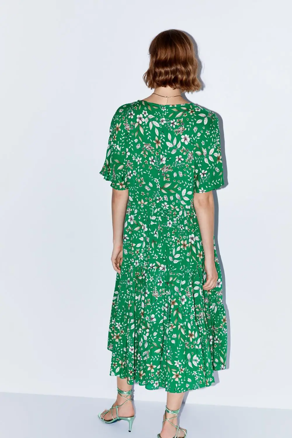 Northflow 2019 летнее женское платье vestidos в английском стиле с цветочным v-образным