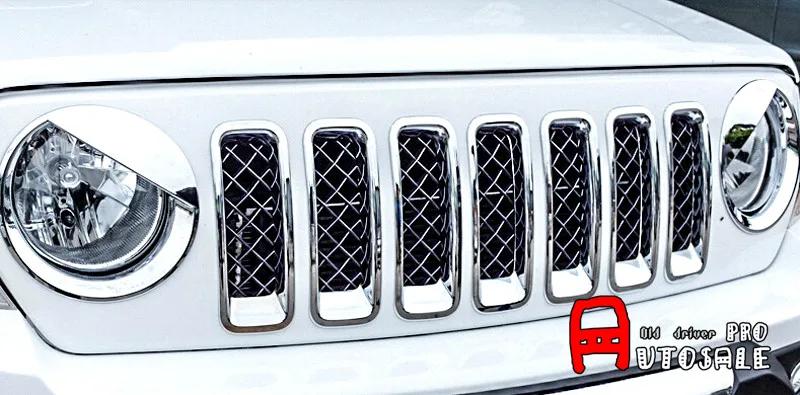 Накладка на переднюю фару Jeep Patriot 2011 2012 2013 2014 2015 2 шт.|Хромирование| |