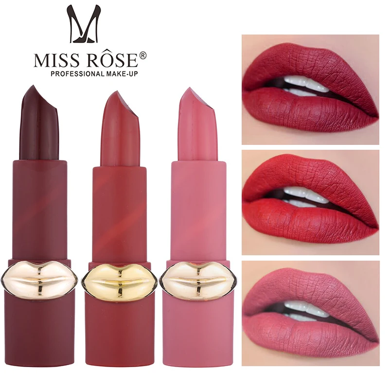 

Korean Matte Lipstick Lips Makeup Waterproof Long Lasting Red Lip Tint Nude Pigment 2021 Women Moisturize Lip Sticks Cosmetic
