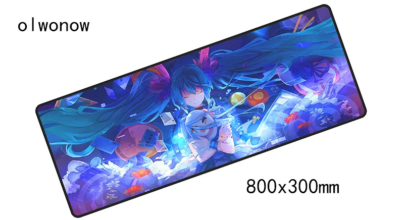 Size 800x300x3mm Хацунэ Мику коврик для мыши 800x300x3 мм коврик для мыши ноутбук Рождественский коврик для мыши notbook компьютерный игровой коврик популярные игровые коврики для геймеров - Цвет: Size 800x300x3mm