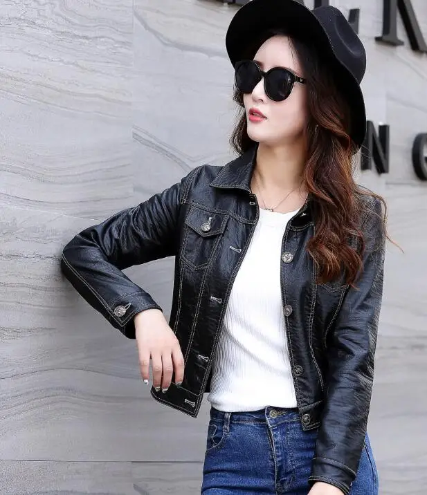 Классическая кожаная куртка в стиле хип хоп для танцев на улице кожаное пальто