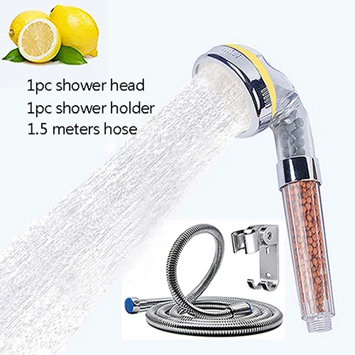Lemon shower set ZhangJi ванная комната Высокая прессрута Душ Спа Душевая Головка большая панель лимонный/Лавандовый аромат уход за кожей ручной духи душевая головка - Цвет: Lemon shower set