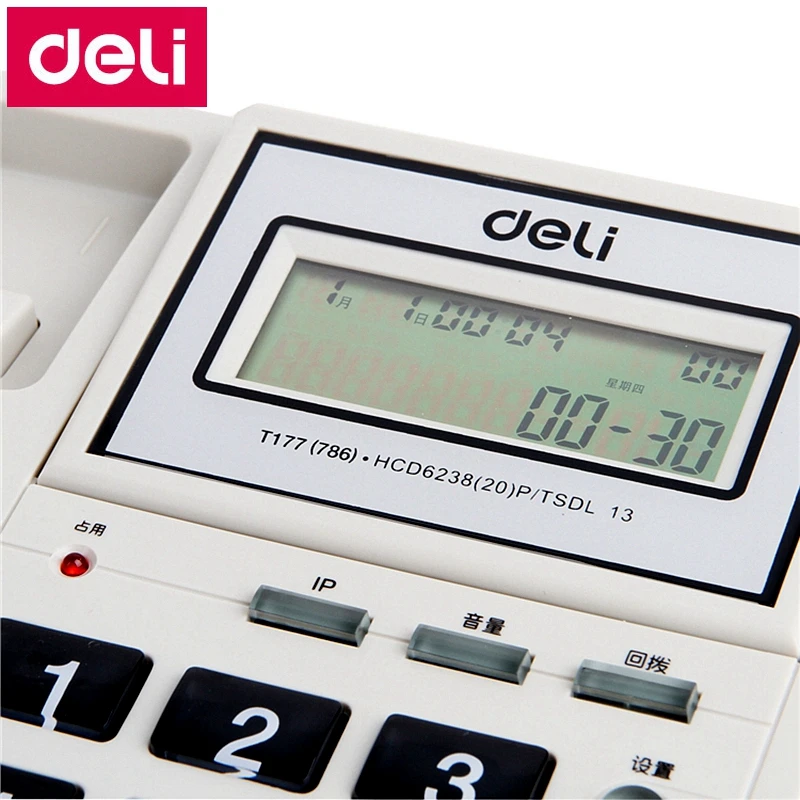 Deli 786 телефонный набор на сиденье вращающийся экран с функцией отображения
