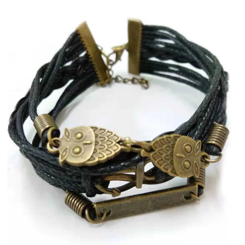 Браслет-Шарм сделай сам в стиле ретро с изображением совы дерева жизни