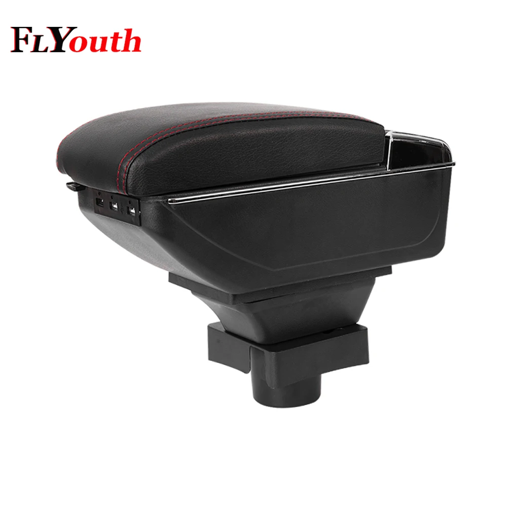 Для Citroen C4 2008-2011 Автомобильный подлокотник с зарядкой от usb, двойной слой, центральный магазин, держатель для чашки, пепельница, автомобильный стиль