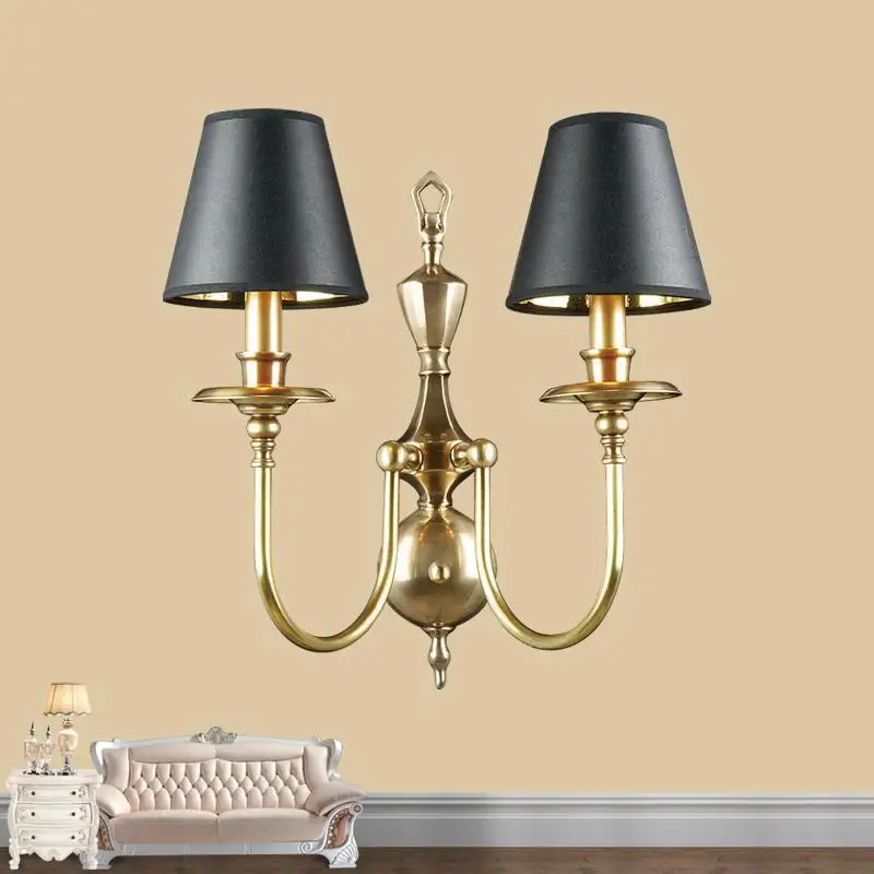 Настенный светильник E14 из латуни для гостиной настенный со светодиодными