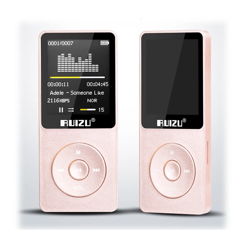 RUIZU X02 MP3 плеер 4G/8 г/16 г без потерь Портативный Mp3 с 1 8 дюймов Экран может играть 80