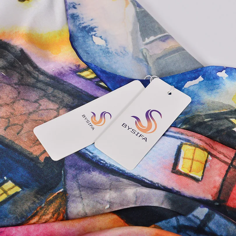 Женский шарф-шаль BYSIFA фиолетовый синий шелковый длинный шарф из 100% натурального