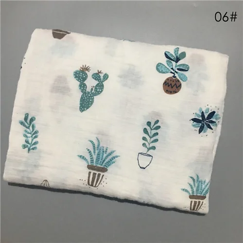 Cactus Nosii 120x120 см мягкий, для новорожденных покрывало для сна пеленание панда письмо кактус лиса Луна молоко Жираф Ванна теплое одеяло крышка - Цвет: Cactus