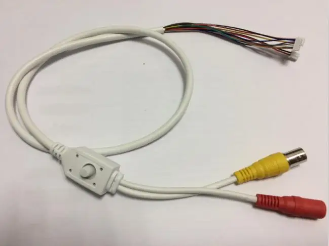 Фото Кабель OSD 90 см с портом питания + видеопорт меню для фотографий (белый кабель)|cable
