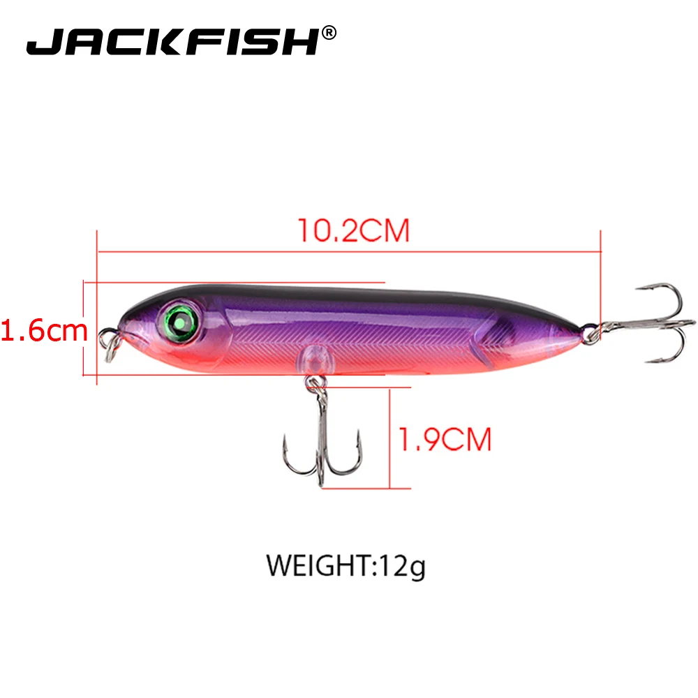 JACKFISH приманка в виде гольяна 1 шт. жесткая 10 см/12 г рыболовная с крючком #4