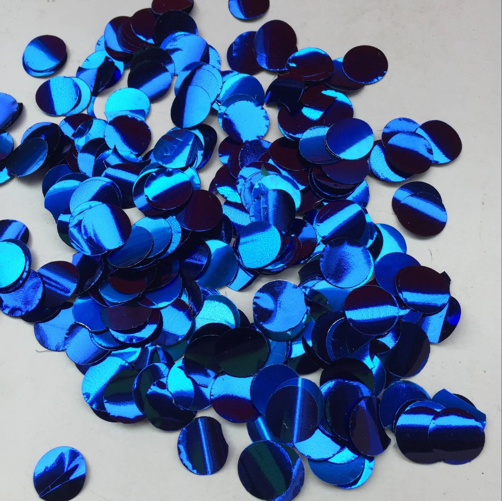 diameter 1.5cm blue DIY Красочные Блестки бумажные шары ПВХ Прозрачные Круглые Конфетти гелиевые шары День Рождения Вечеринка детский душ украшение свадебного стола - Цвет: diameter 1.5cm blue