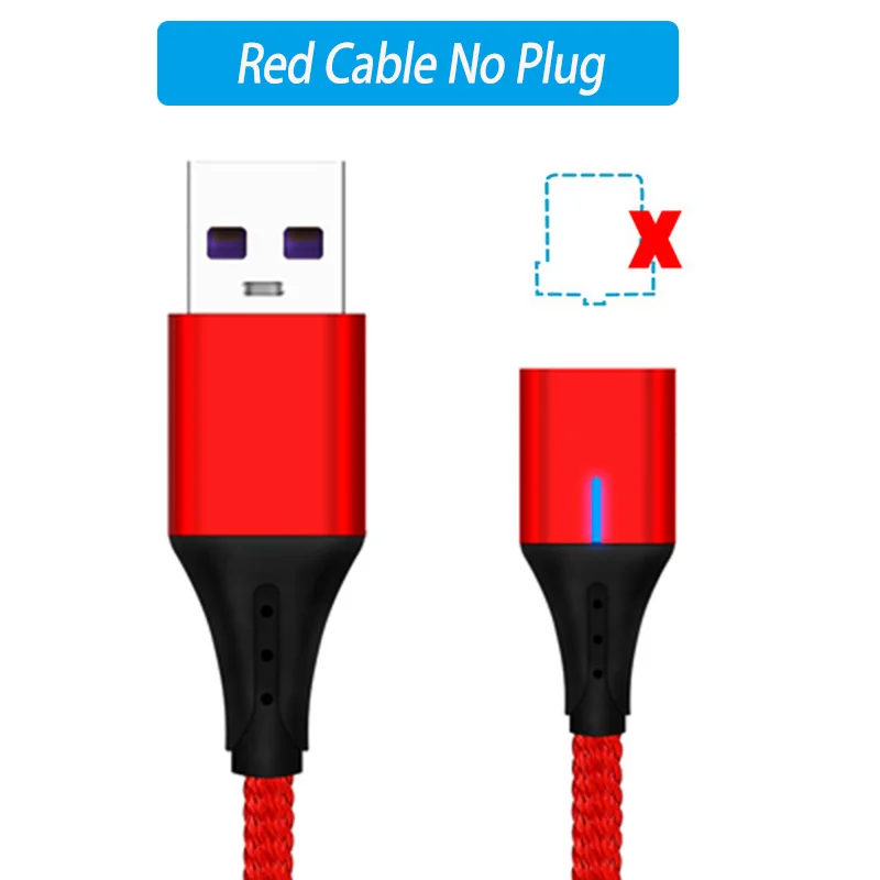 Only Red Cable Магнитный Usb кабель для зарядки type C mi cro Usb C кабель 2 м метр Быстрая зарядка 3,0 кабель для Xiaomi mi 8 9 A2 красный mi Note 7 Pro - Цвет: Only Red Cable