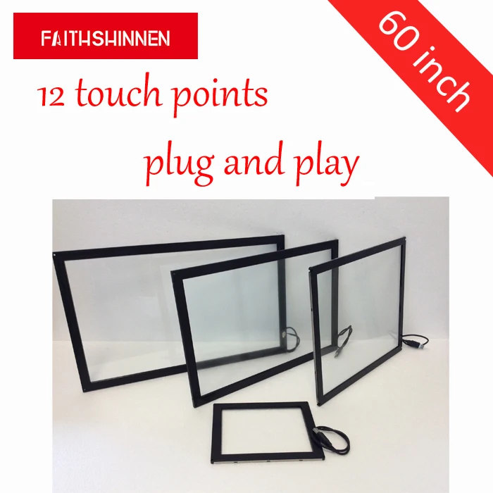 12 точек касания 60 дюймов lcd сенсорный экран телевизора Наложение Комплект ИК Multi