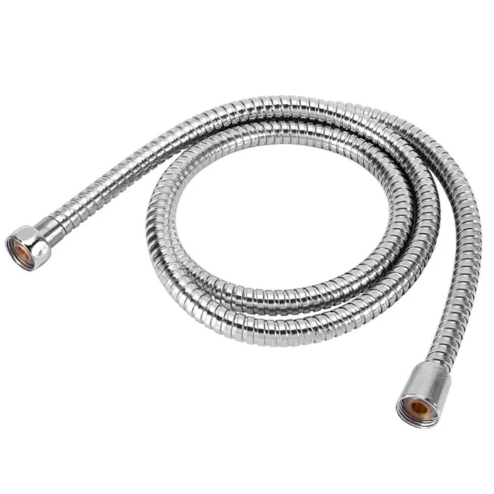 

RLHQG 1.5M 1.2M Stainless Steel Shower Hose Flexible Bathroom Water Pipe Silver Color Common Pumbing Hoses Bathroom Accessories
