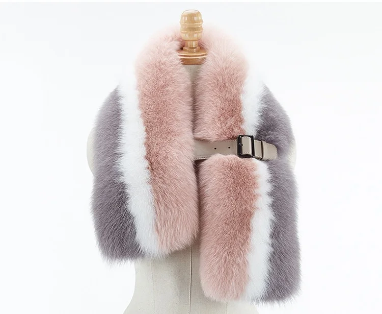 Женский зимний модный роскошный Шарф shwal из натурального Лисьего меха 2018|Женские