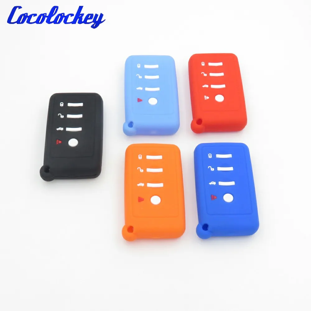 Чехол для автомобильного ключа Cocolockey силиконовый с 4 кнопками 2 шт./лот - купить по