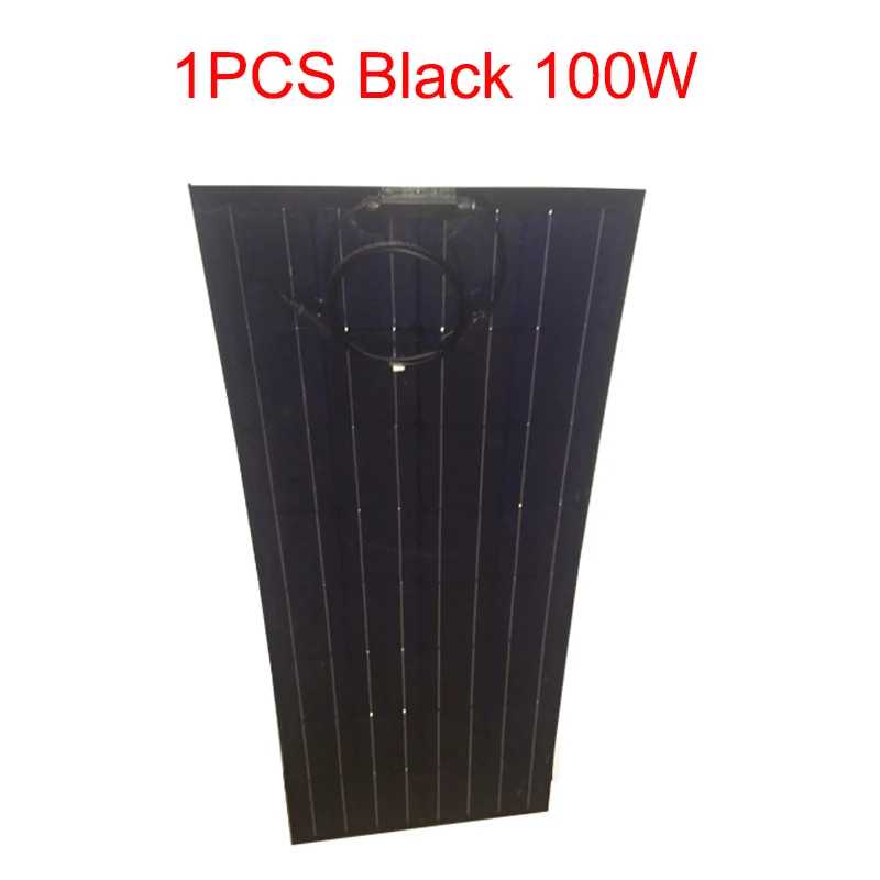 Гибкая солнечная панель 12v батарея набор солнечных панелей 100w зарядное