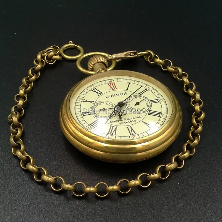 1856 чистый Cooper 3 набирает Скелет ветра до Механические мужские карманные часы W/Сеть хороший подарок цена H036