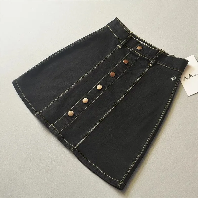 Синяя джинсовая юбка с высокой талией облегающая мини-юбка в стиле преппи летняя