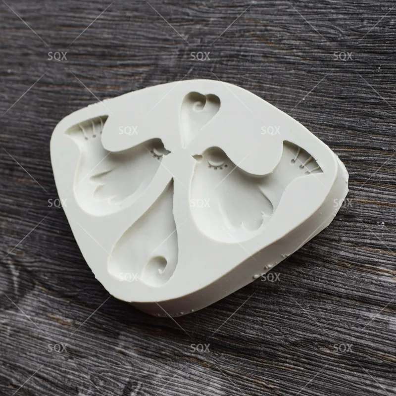 В виде голубя пищевой силиконовые формы для мыла шоколада торта украшения из