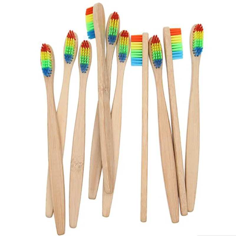 1 шт. натуральная бамбуковая зубная щетка с углем отбеливающий порошок для