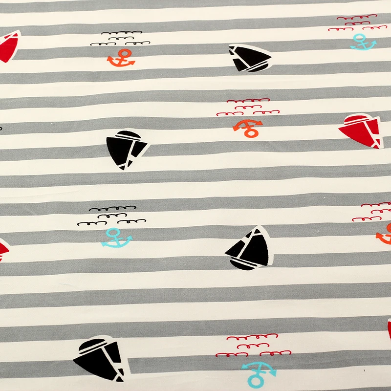 Винтаж хлопок Ткань звезды полосы печатных DIY лоскутное S для игрушки одежда