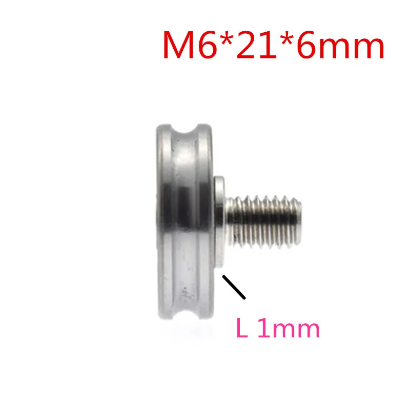 

1pcs 6*21*6mm M6*21*6mm 626 bearings, U grooved roller with groove, conductor groove wheel, 3 mm diameter track wheel