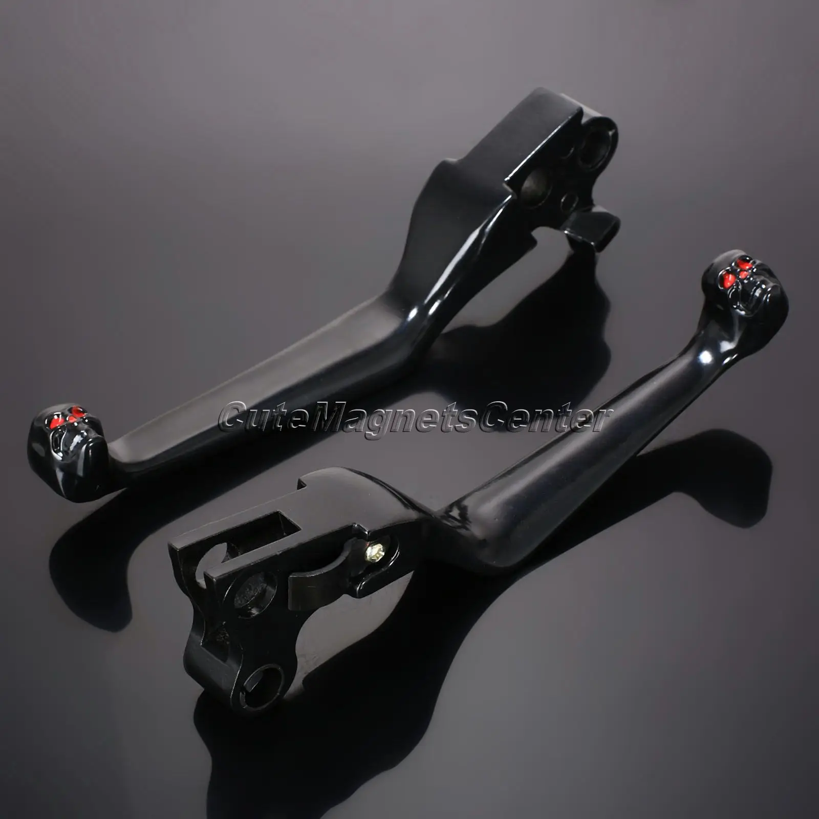 1 пара черных/хромированных рычагов тормоза мотоцикла с черепом для 1996 2012 98 11 HD FXDWG