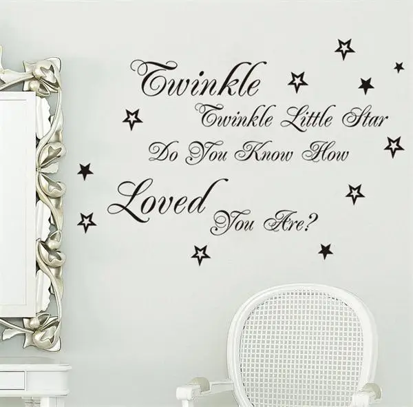 Популярная песня twinkle маленькая звезда лирическая Цитата наклейки на стену