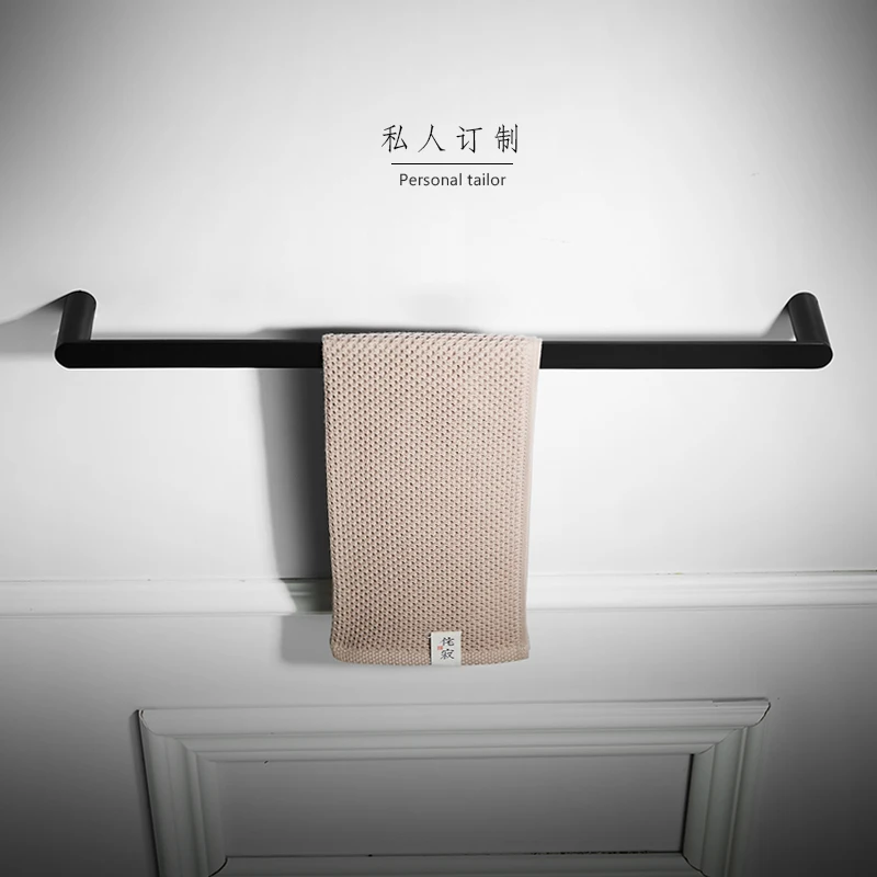 towel rack Немецкая черная вешалка для полотенец 304 из нержавеющей стали, набор для хранения полотенец, аксессуары для ванной комнаты DT16 - Цвет: towel rack