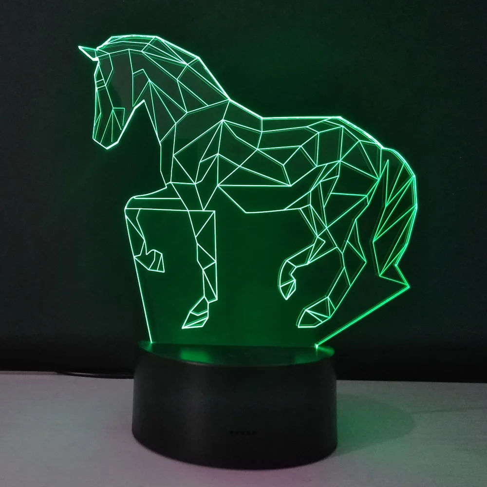 Инновационный 3D Визуальный светодиодный настольный ночник плексиглас ночная