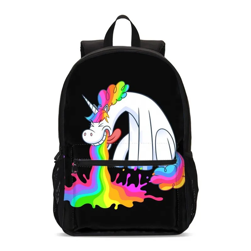 

New Cartoon Unicorn Girls School Backpack Teenager Boys Shoulder Bag Travel Rucksack Satchel Casual Bookbag Children School Bags