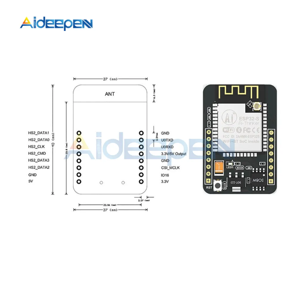 Детская Беспроводная плата Wi-Fi Bluetooth OV2640 модуль камеры 2 Мп слот для TF-карты