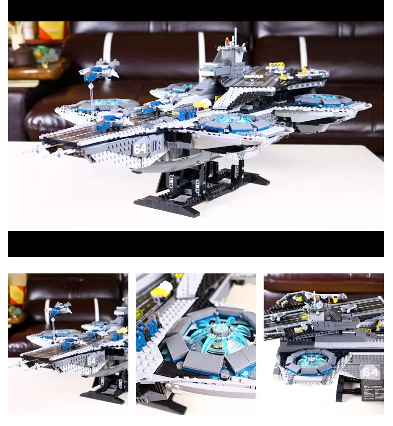 DHL 07043 Супер Герои щит Helicarrier модель совместима с новым 76042 развивающие строительные Конструкторы Кирпичи Детские подарки