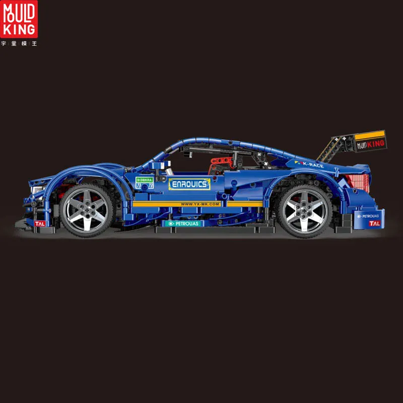 Форма king Technic 13073 MOC-6687 синий гоночный автомобиль C63 строительные блоки кирпичи