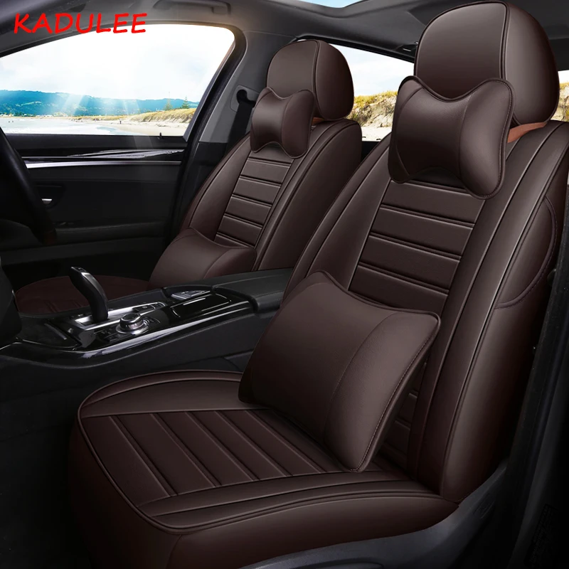 KADULEE кожаные чехлы для сидений автомобиля на заказ для Skoda Octavia Fabia Superb Rapid Yeti Spaceback Joyste Jeti автомобильные аксессуары в стиле автомобиля