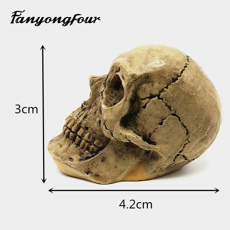 Хэллоуин 3D череп помадка торт силиконовые формы мыло Шоколад Плесень для кухни выпечки