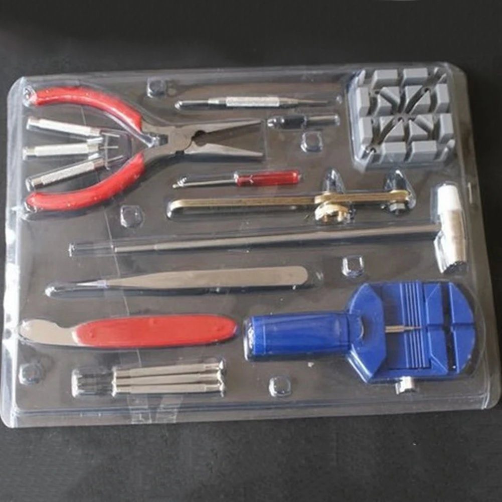 

16Pcs Watch Repair Tool Kit Practical Clock Watch Tools Watch Opener Link Pin Remover Tweezer Clock Tools Kit