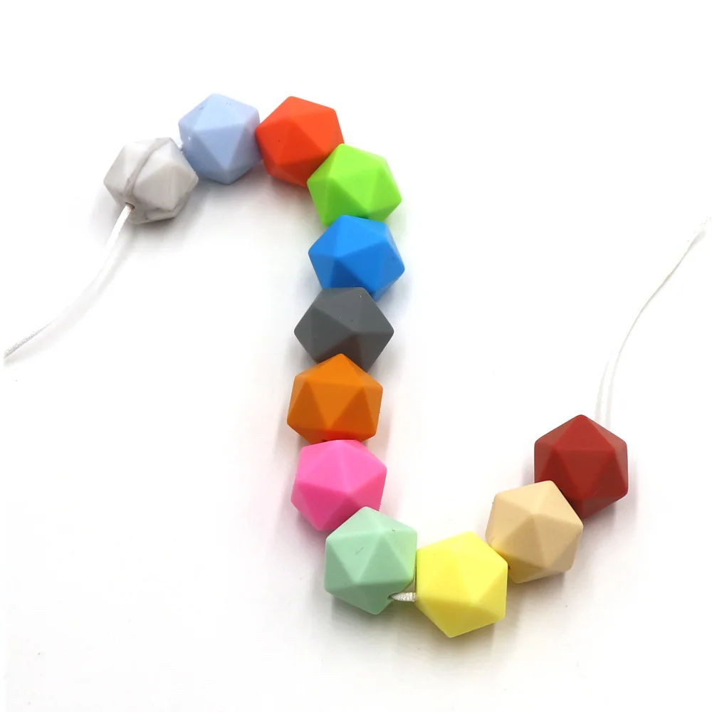 Пищевые силиконовые бусины TYRY.HU 10 шт. 14 мм Icosahedron уход за полостью рта