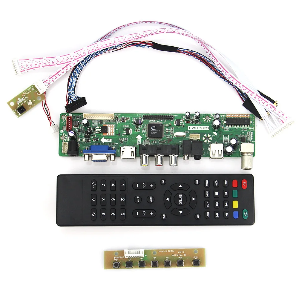 T. VST59.03 для B156XW02 V.2 BT156GW01 v4 LCD/LED плата драйвера контроллера (ТВ + HDMI VGA CVBS USB) LVDS