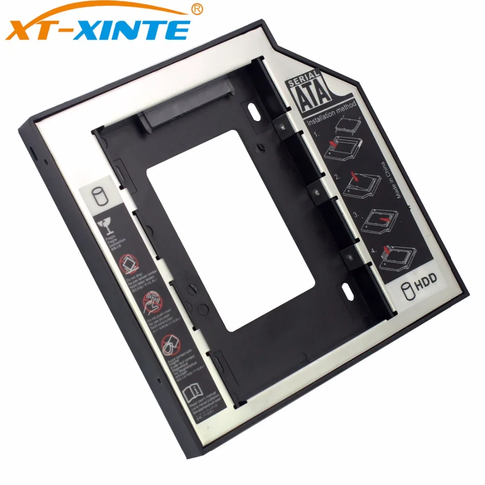 Пластиковый алюминиевый Универсальный Optibay 2nd HDD Caddy 9,5 мм SATA3.0 2," SSD CD DVD для HDD чехол Корпус CD-ROM ODD