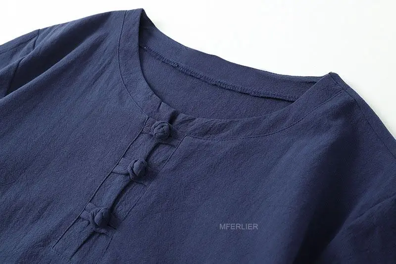 MFERLIER Летняя мужская рубашка 5XL 6XL 7XL 8XL 9XL 10XL бюст 157-162 см размера плюс льняная рубашка большого размера с шортами Мужская 5 цветов