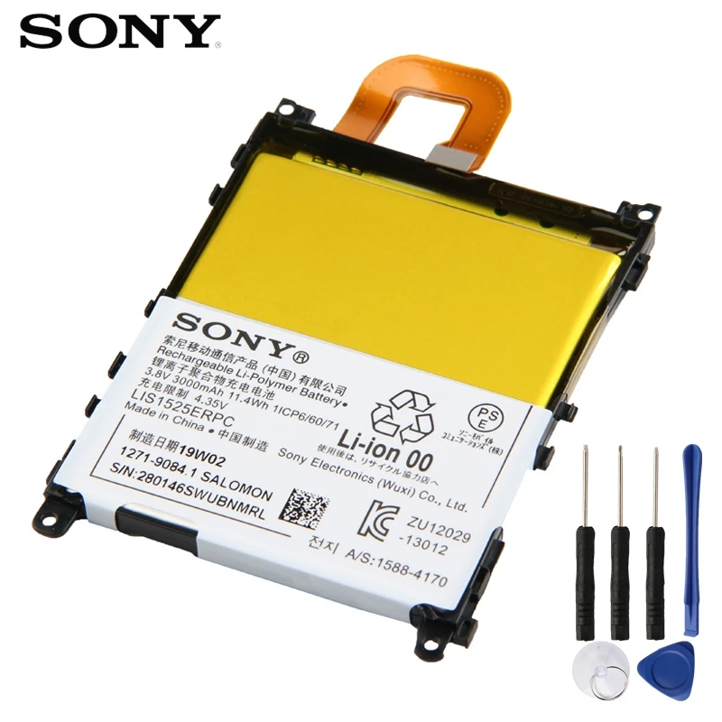 Оригинальная сменная батарея sony LIS1525ERPC для sony L39h Xperia Z1 C6902 C6903 Honami SO-01F настоящая батарея для телефона 3000 мАч