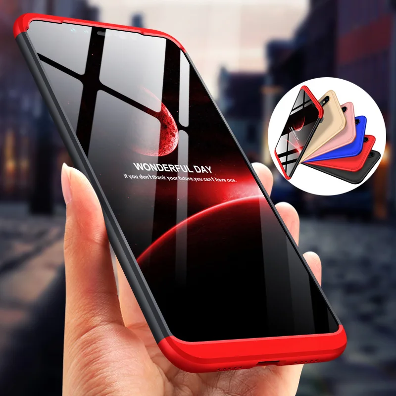 GKK 360 Full Protective Case for Xiaomi MI 8 Lite 8E Poco F1 Max 3 6 5S Slim Hard PC Redmi 6A S2 Note 5 4 4x A1 A2 5A |