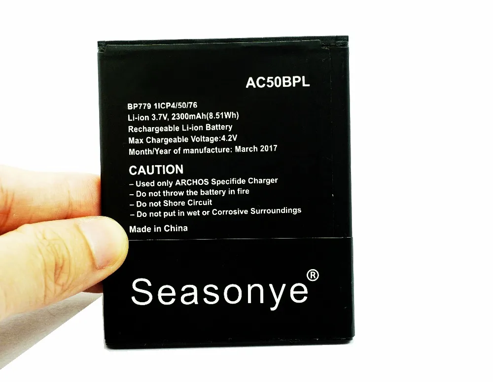 Seasonye 2300mAh / 8.51Wh AC50BPL BP779 телефонный Сменный аккумулятор для Archos 50b Platinum Battery
