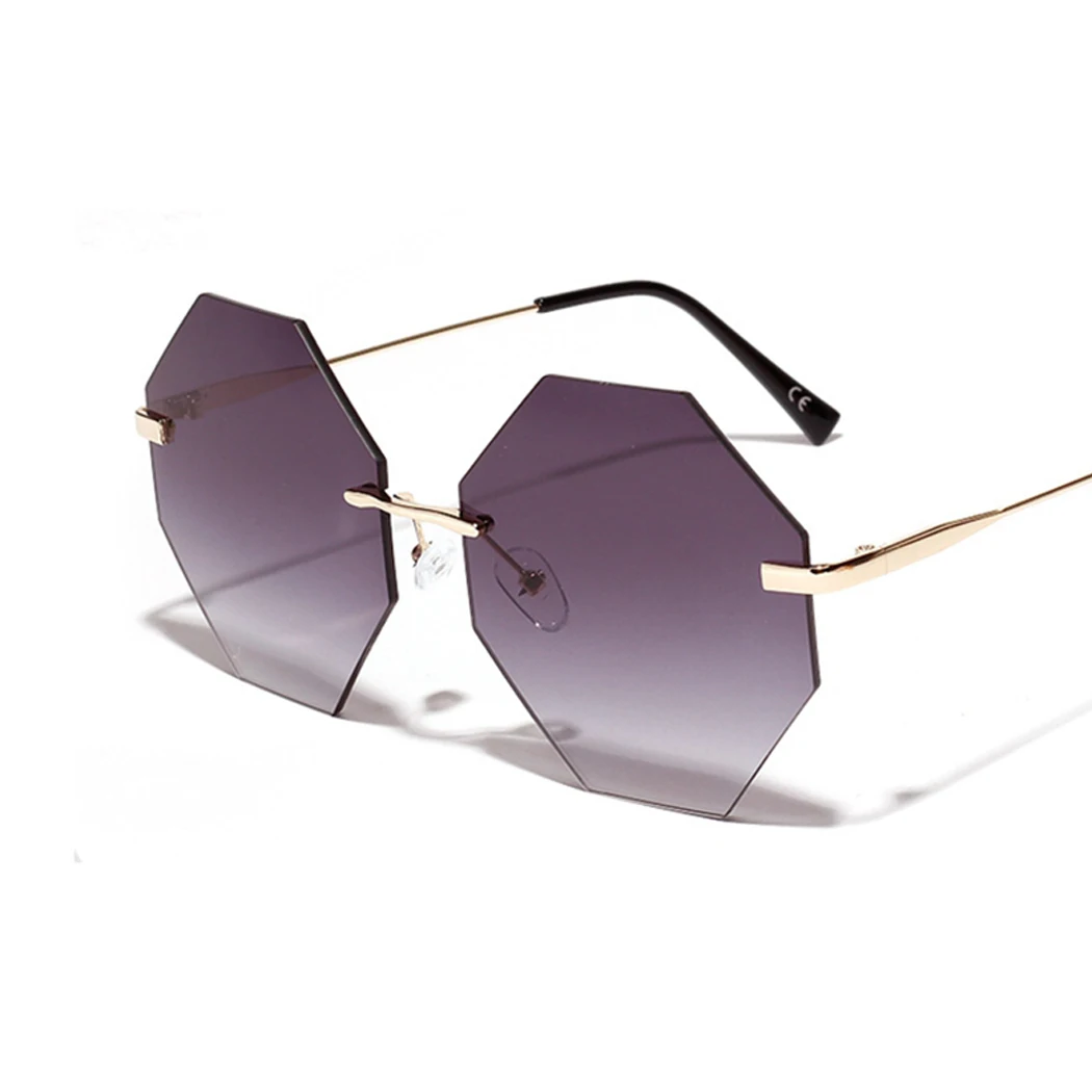 Винтажные бескаркасные прозрачные линзы солнцезащитные очки негабаритные