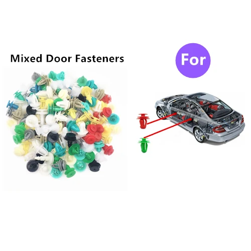 50PCS Mixed Door 50 шт. автомобильный бампер крыло пластиковый крепеж для Citroen, peugeot, renault VW Nissan Honda Toyota Mazda Ford Buick hyundai Kia Volvo - Название цвета: 50PCS Mixed Door